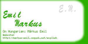 emil markus business card